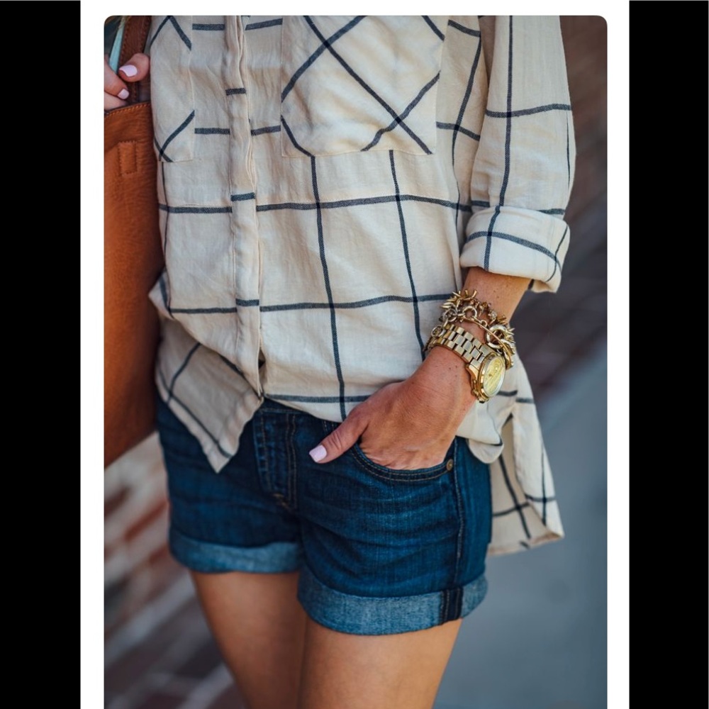 Guess distressed jean shorts